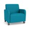 Lesro Siena Lounge Reception Wide Guest Chair w/ Front Casters, Black Wood Back Legs, OH Waterfall Uph SN1201 - alternate 1